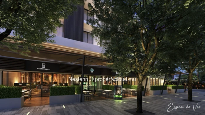 Modern 2 bedroom house with covered terrace and office