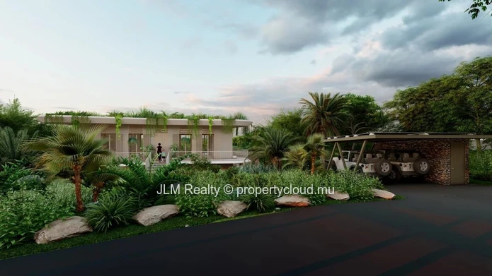 Stunning Bioclimatic Villa with Green Roof and Sea View for Sale in Baie du Cap, Mauritius