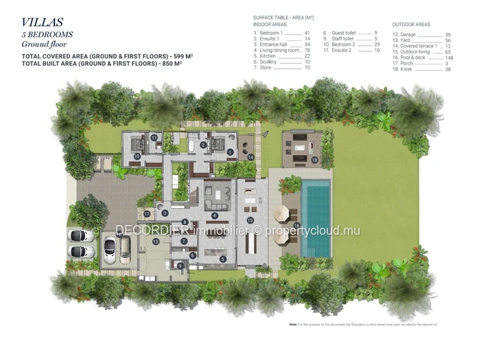 A vendre villa – Mont Choisy, situées au bord du fairway