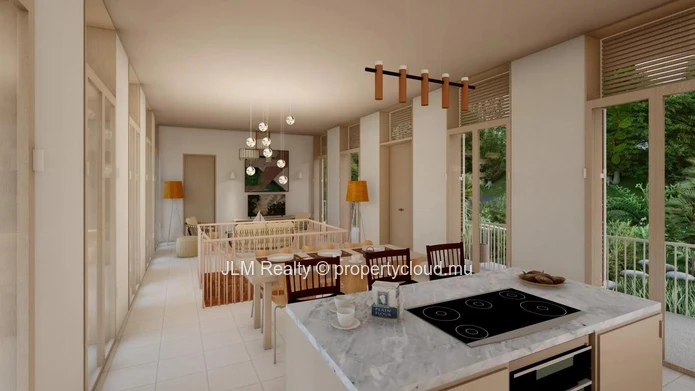 Stunning Bioclimatic Villa with Green Roof and Sea View for Sale in Baie du Cap, Mauritius