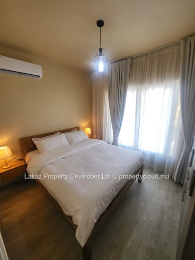 3-bedroom house with swimming pool for rent in Pointe aux Canonniers.
