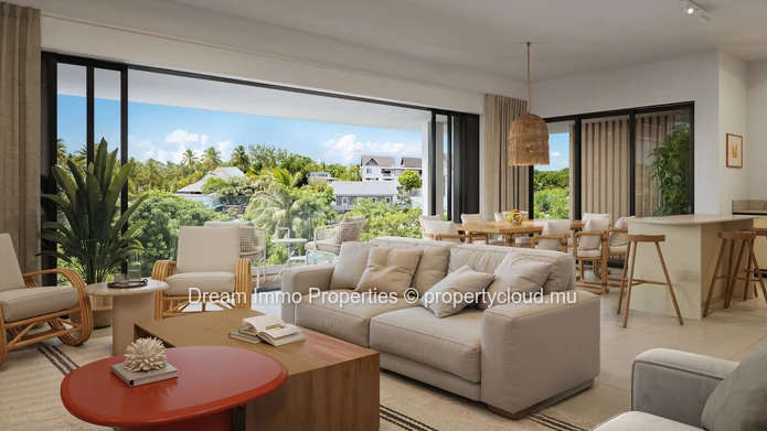 Élégants penthouses de 2 ch vue mer & à 2 minutes de la plage à Pointe aux Canonniers – Île Maurice