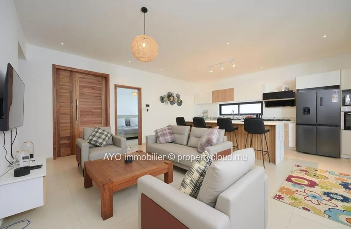 Penthouse de haut standing offrant 3 chambres avec vue sur mer à Trou aux Biches