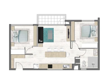 Appartement de 2 Chambres