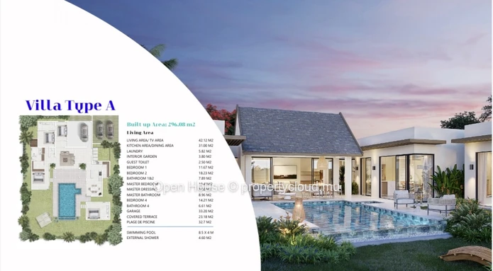 FOR SALE - OFF PLAN - ACCESSIBLE TO FOREIGNERS - Villa PDS type B - Péreybère - 4 bedrooms en suite, private swimming...