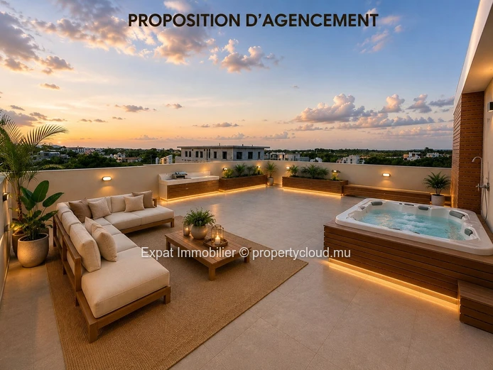 Penthouse Neuf 3 Chambres En Suite Avec Rooftop Privatif – Grand Baie, Chemin Vingt Pieds