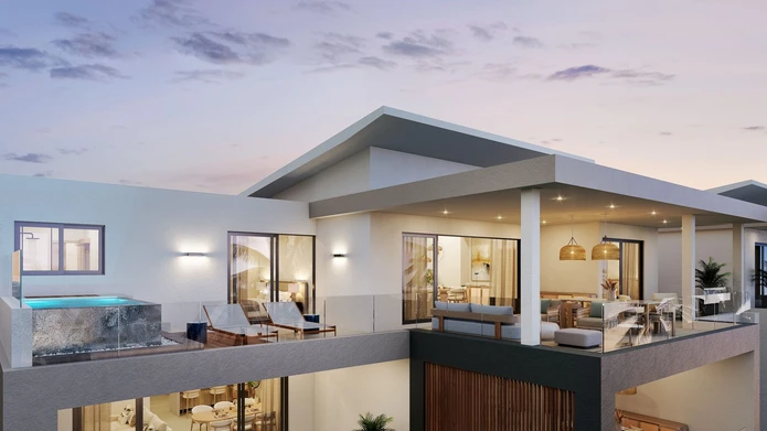 Penthouse 4 chambres avec piscine privée à vendre à Grand Baie