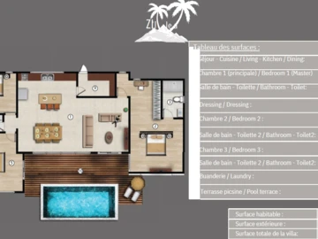 Villa de 3 Chambres