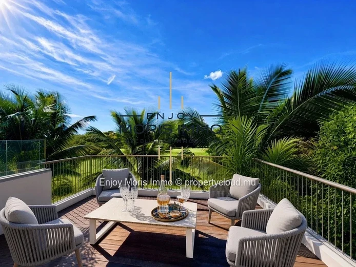 Penthouse for sale – At Mont Choisy Golf Club – Mauritius – Golf course view – 2 bedrooms – Luxury residence