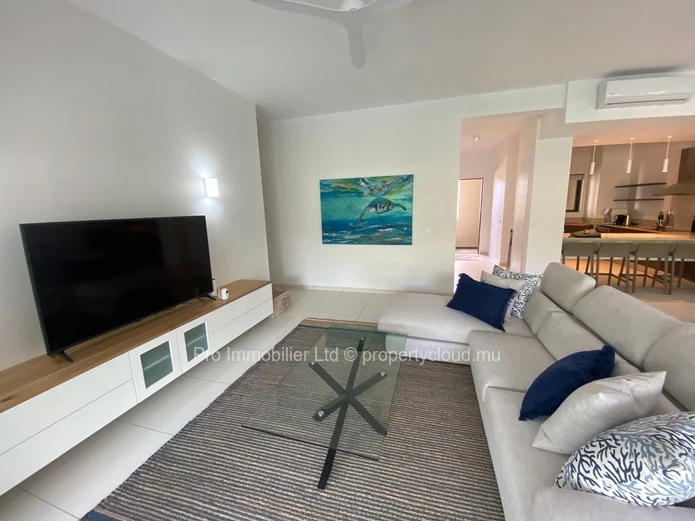 Ground floor apartment, fully furnished and located in a secure compound at Ki Residence Pereybere.
