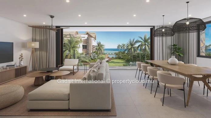 A vendre appartement élégant pied dans l'eau, un cadre de vie incomparable au Cœur de la côte ouest de île Maurice
