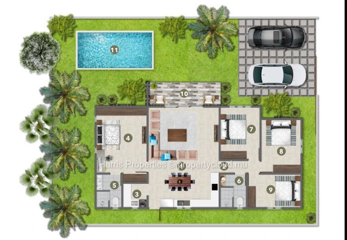 À Vendre – Villa Neuve Sur Plan À Grand Baie