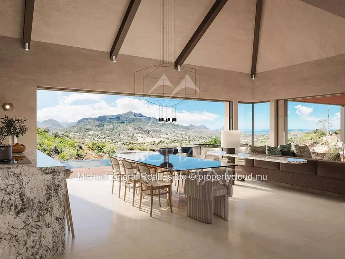 Villa de luxe avec vue panoramique sur Le Morne Brabant