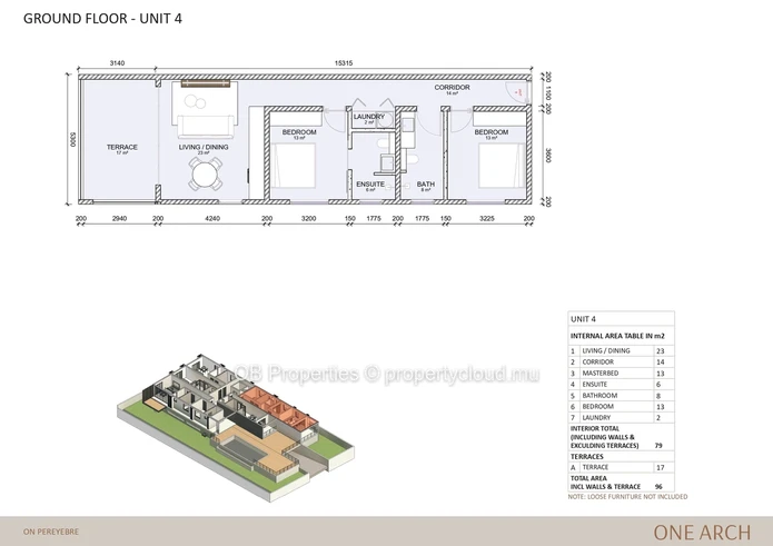 Appartement de 2 Chambres à Deux Pas de la Plage de Pereybere