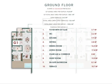 Townhouse, Duplex de 3 Chambres