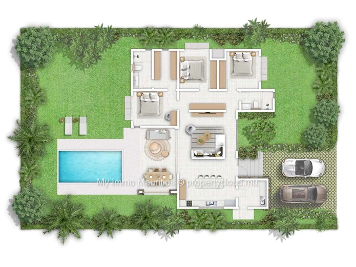 Contemporary villa on the east coast of Mauritius