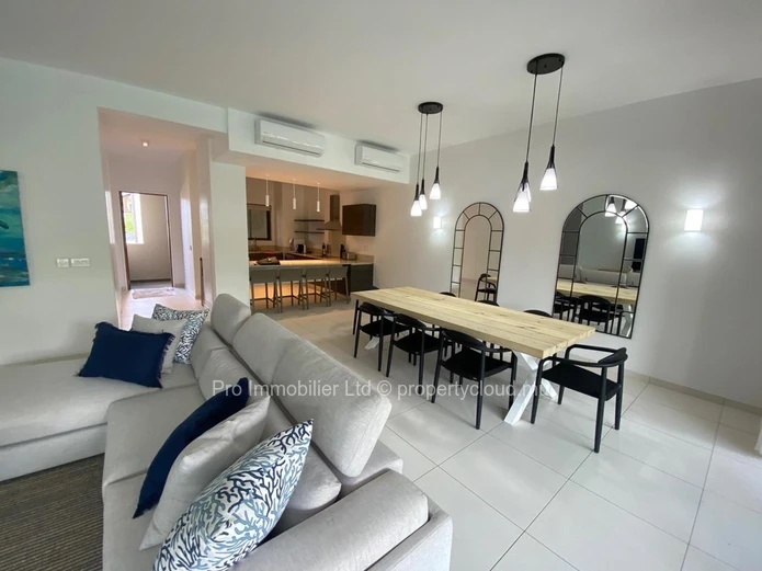 Ground floor apartment, fully furnished and located in a secure compound at Ki Residence Pereybere.
