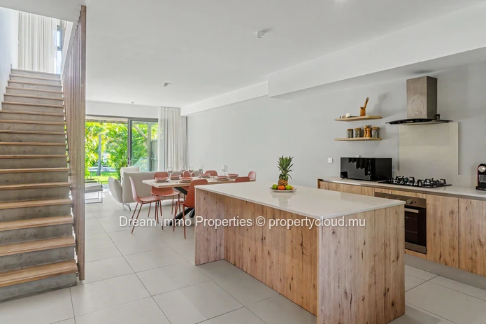 3-bedroom beachfront duplex with private pool and private rooftop in Grand Gaube – Mauritius