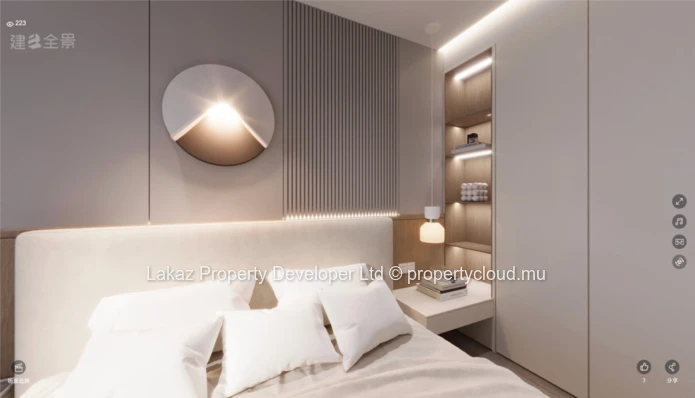 Modern Off-Plan Apartment with Roof-Deck Pool in Pereybere