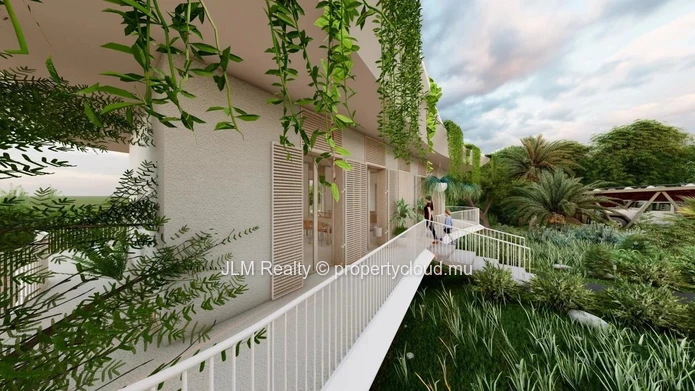 Stunning Bioclimatic Villa with Green Roof and Sea View for Sale in Baie du Cap, Mauritius