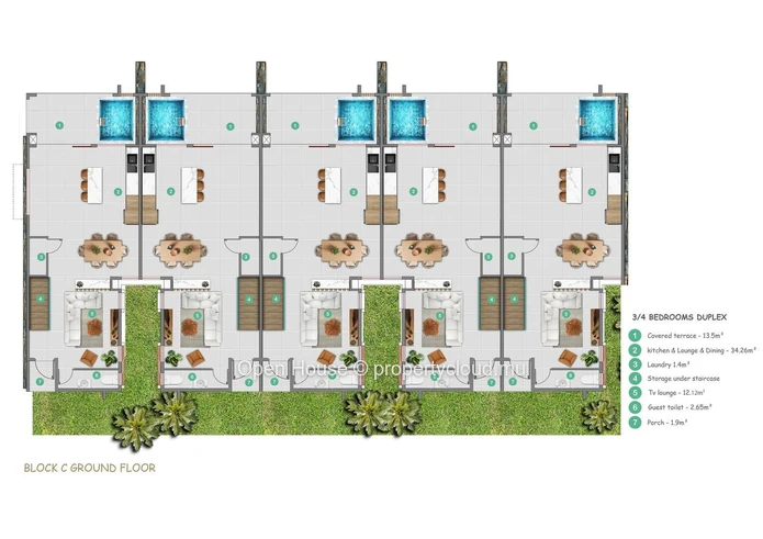 SMART CITY apartment for sale in Tamarin, 81m² living space, 2 bedrooms, close to shops and schools.