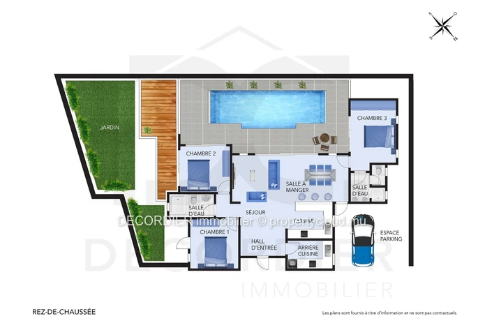 Magnifique maison neuve de plain pied en Exclusivité à louer dans un Domaine au calme