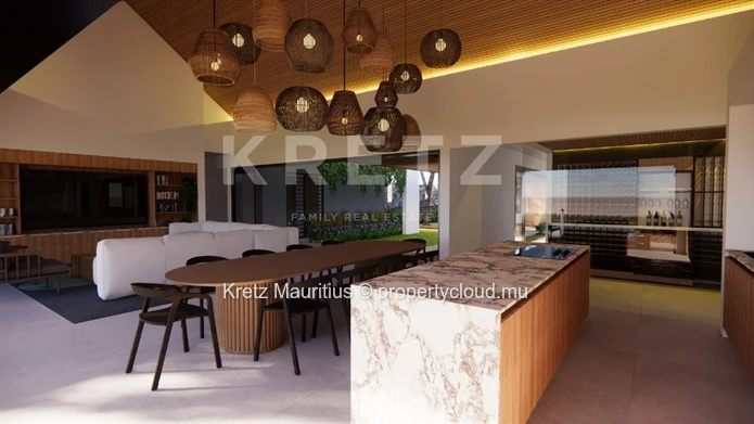 Contemporary villa with unobstructed views of the golf course