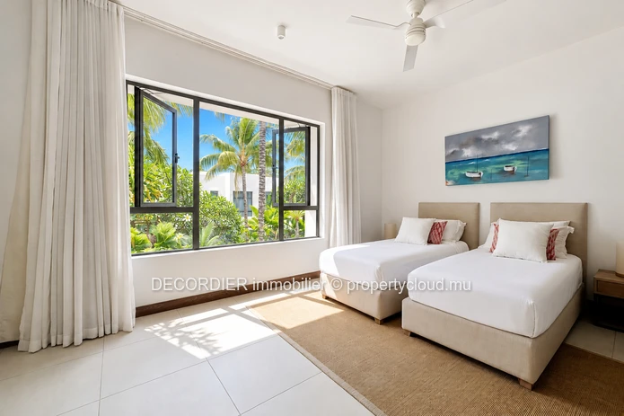 A unique and rare property to let — a townhouse with a private swimming pool and beach access.