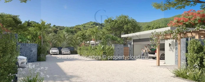 Villa contemporaine de 4 chambres avec vues panoramiques sur les montagnes à Tamarin