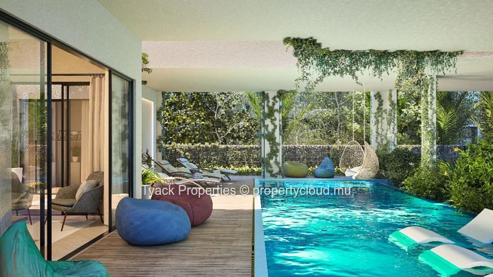 "Spacious Beachfront Apartment on first floor with double storey with Stunning Sea Views in Grand Baie - 4 Bed, Pool,...