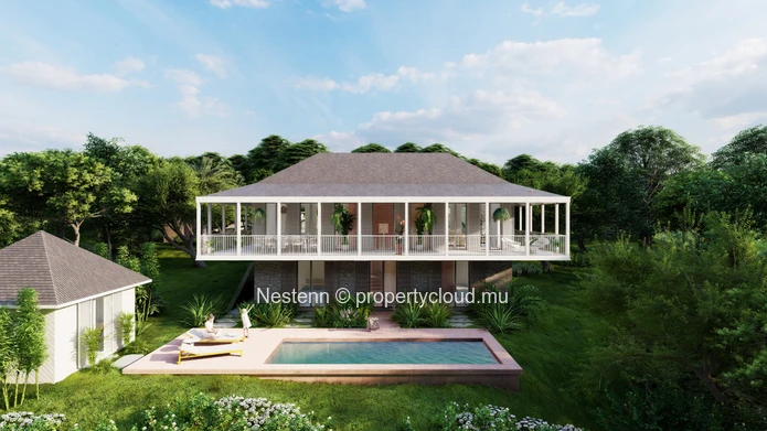 Villa d'exception avec une vue incroyable sur le lagon.