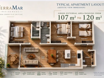 Appartement de 3 Chambres
