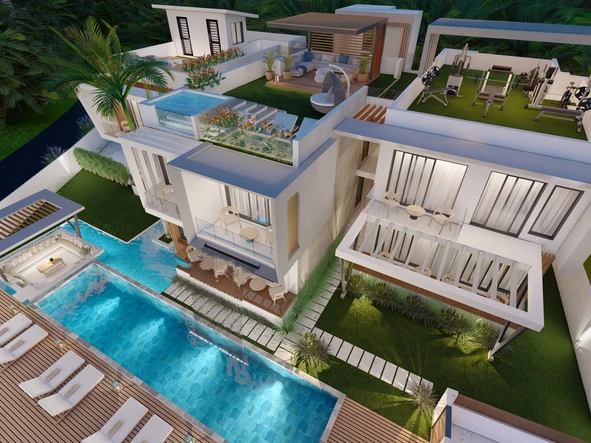 Appartement élégant à vendre à Pereybere, Grand Baie avec 2 chambres, 2 salles de bain, piscine