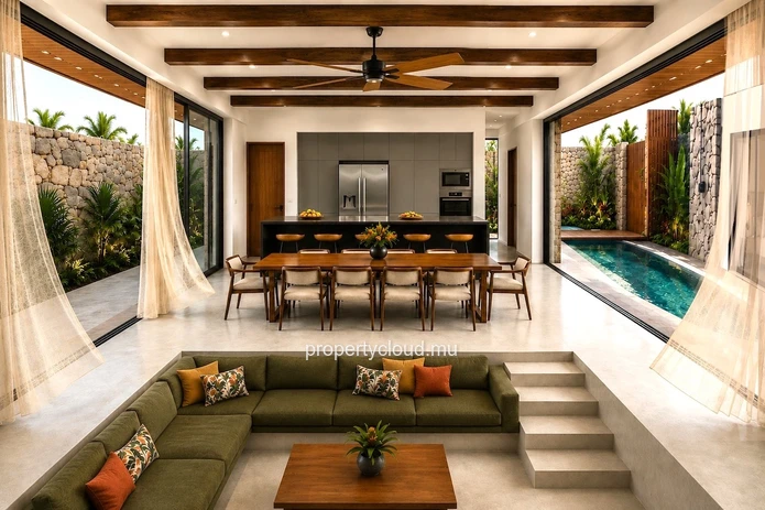 Villa Contemporaine d’Exception à Vendre – Un Havre de Paix Privé à Rivière Noire Ile Maurice