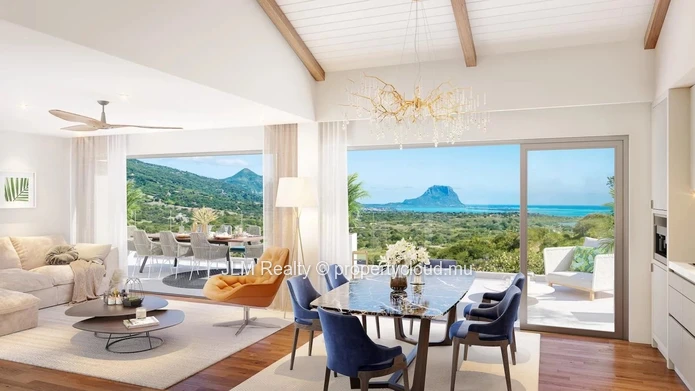 À vendre, penthouse avec une sublime vue sur la mer et la montagne du Morne situé à Petite Rivière Noire, Île Maurice