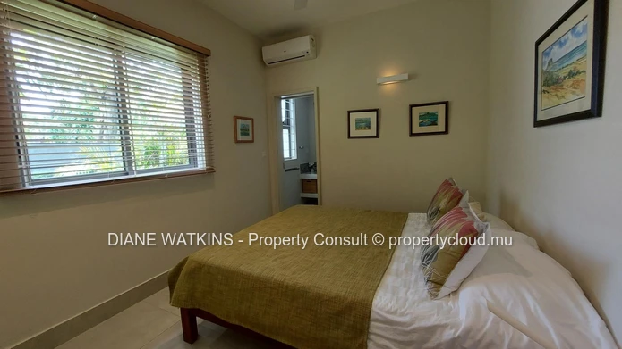 Modern apartment with beach access for rent in Pointe d'Esny