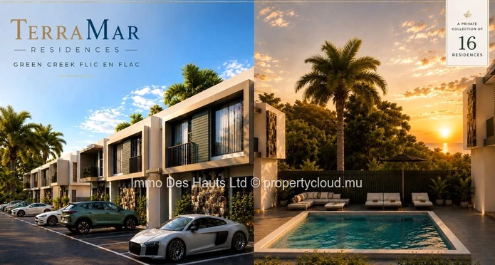 3 Bedroom Unfurnished First Floor Apartment with Rooftop for Sale in a Residential Complex, Flic en Flac