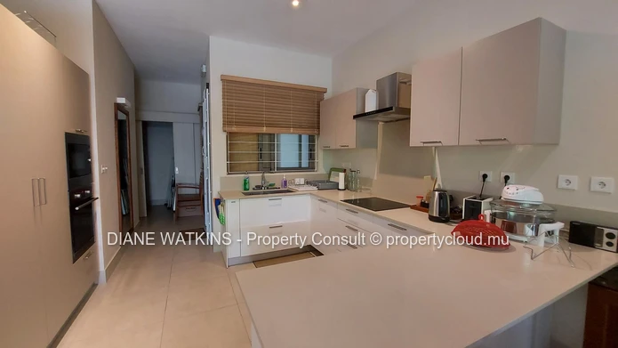 Modern apartment with beach access for rent in Pointe d'Esny