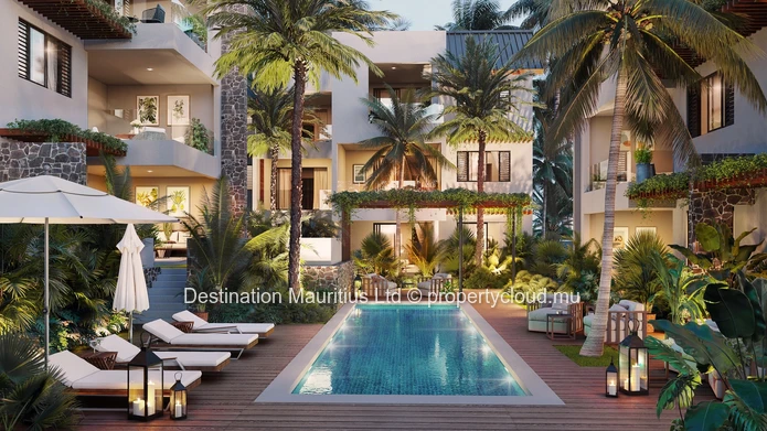 2BEACH RESIDENCES — DESTINATION MAURITIUS  ONLY 1 UNIT LEFT — 2 BED / 2 BATH, 110.8 m² — USD 417,000. SOLD OUT.