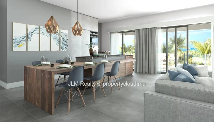 Penthouse neuf 2 chambres avec rooftop privatif à vendre à Pointe aux Canonniers, à deux pas des plages – Île Maurice