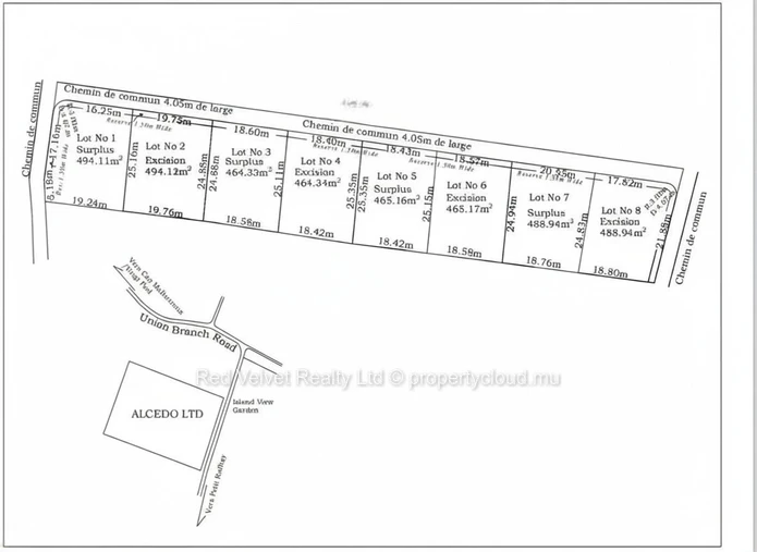 Residential Land for Sale in Mont Mascal, Grand Baie – 8 Individual Plots