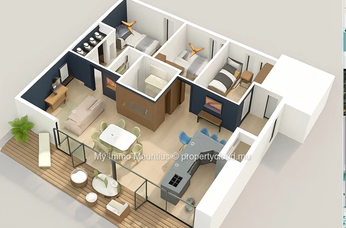	Brand new 3-bedroom apartment