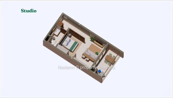 Modern furnished apartment with sea access