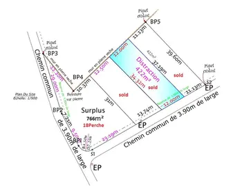 Residential land of 18 perches is for sale in L'Amitié.