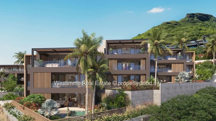 Appartement spacieux, moderne avec une vue Morne et jardin privé