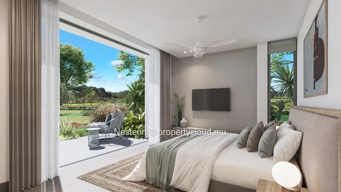 Villa de plain-pied de 3 chambres avec piscine privée et jardin dans un domaine prestigieux