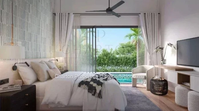 Single-story 3-bedroom villa with private pool in an exclusive residential estate in Grand Baie