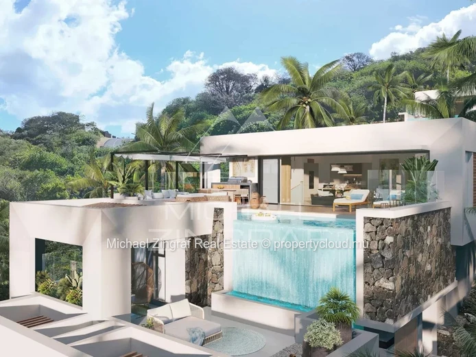 Villa d’Exception de 3 Chambres avec Vue sur l’Océan et les Montagnes