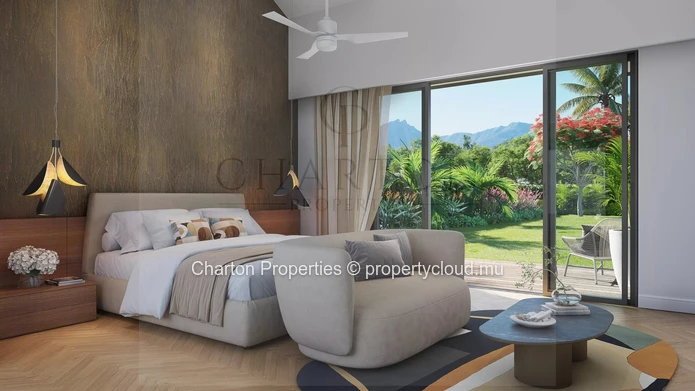 Villa contemporaine de 4 chambres avec vues panoramiques sur les montagnes à Tamarin