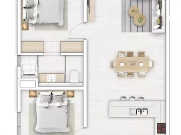 Appartement de 3 Chambres